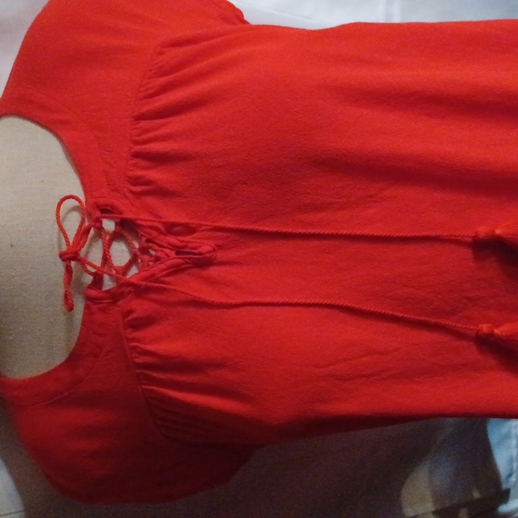 Liz Claiborne Women's petite L Red blouse - Picture 9 of 9